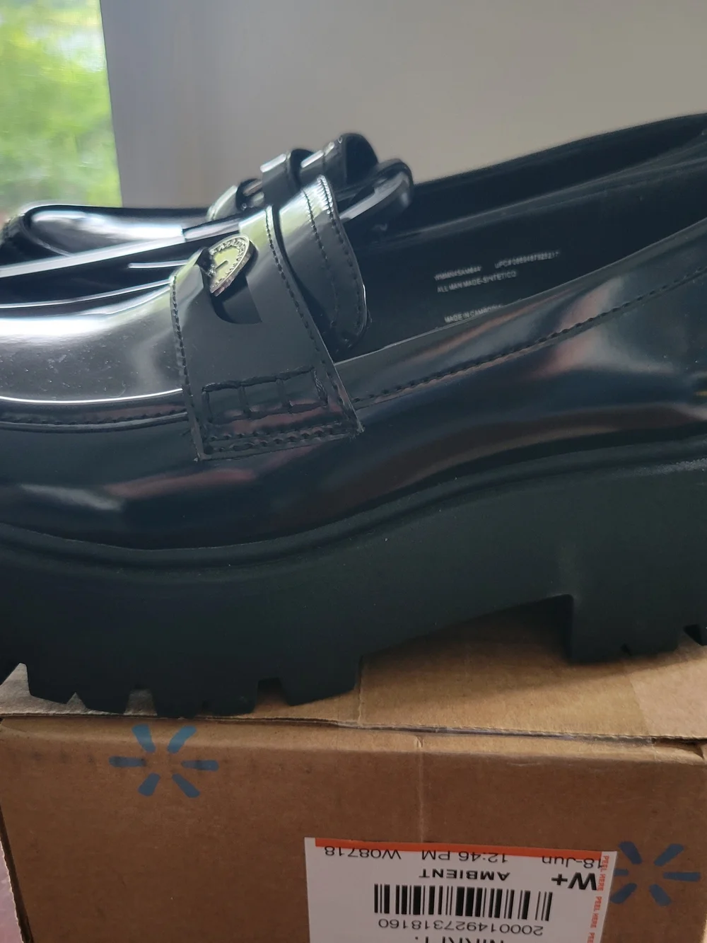 Madden NYC Women's Black Platform Penny Loafers Sz 7 Nwt
